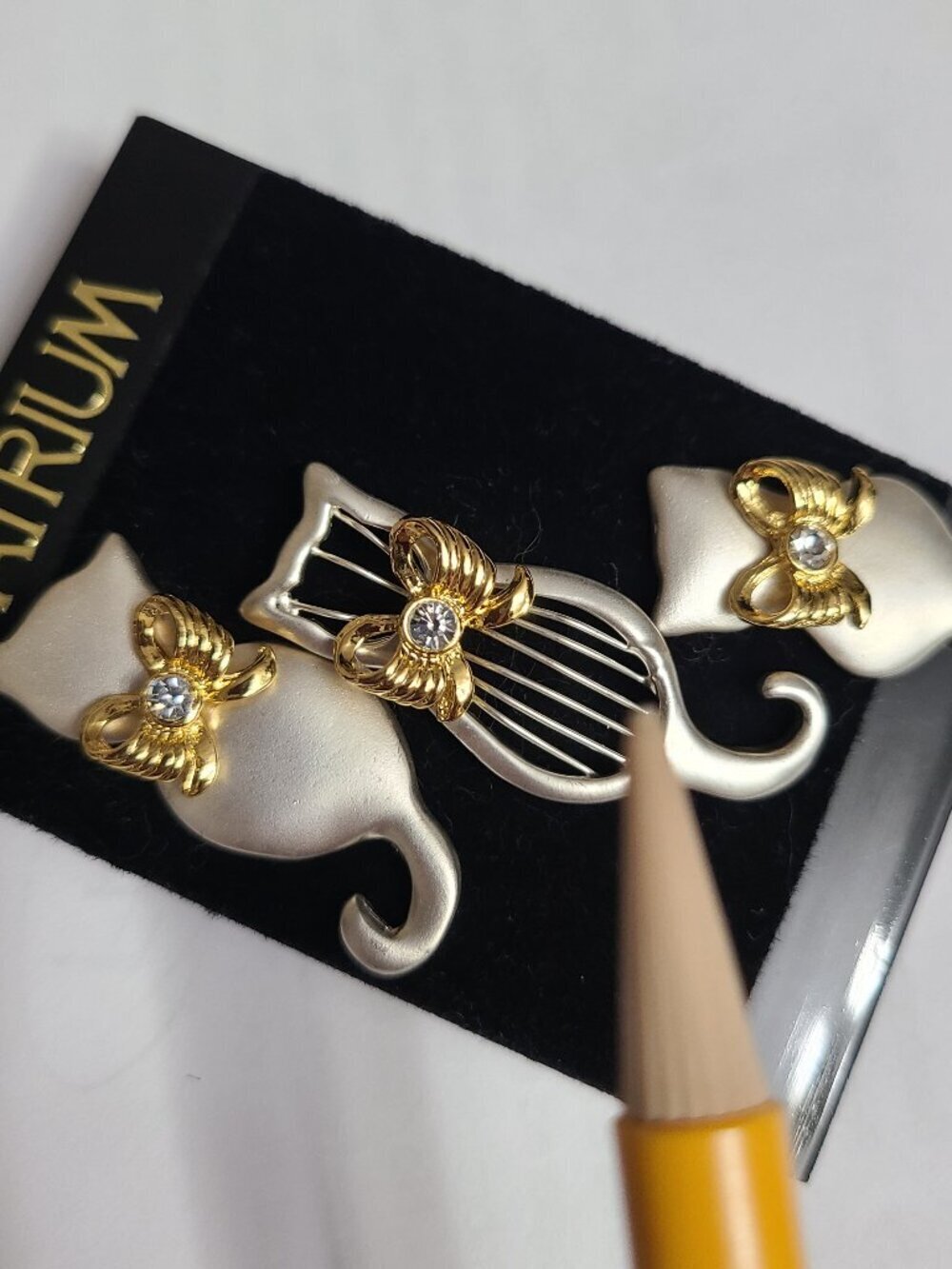 Cat Jewelry 3 Pins Clasp Backings Atrium Silver Tone - Picture 9 of 11